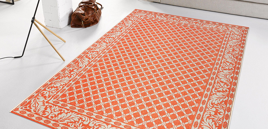 Oranje sisal tapijt
