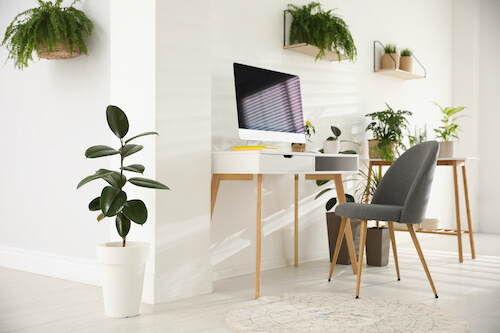 Wit bureau in moderne stijl